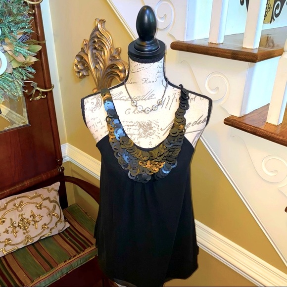 Sophie Max silk sequin camisole tank - Picture 1 of 6
